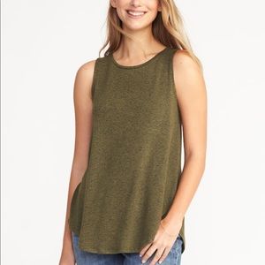 NWT Green Soft Spun Swing Tank with Stretch
